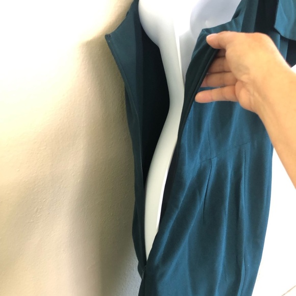 Dress the Population Tiffany Pine One-Shoulder Evening Midi Dress Size L - Picture 9 of 16